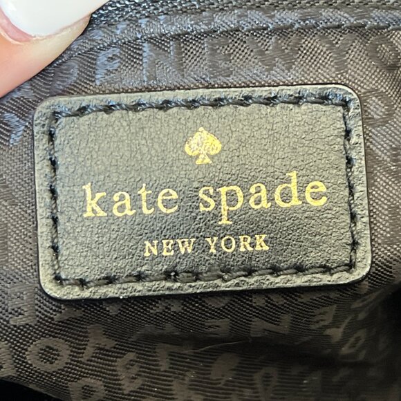Black Leather Kate Spade Helena Studded Satchel - Missing crossbody strap. - Picture 8 of 16